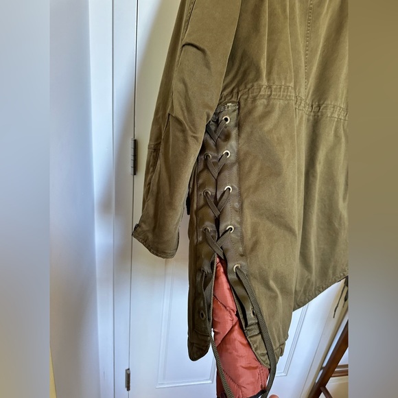 Like New Maison Scotch Side Tie Layered Parka - Size L - Picture 7 of 10